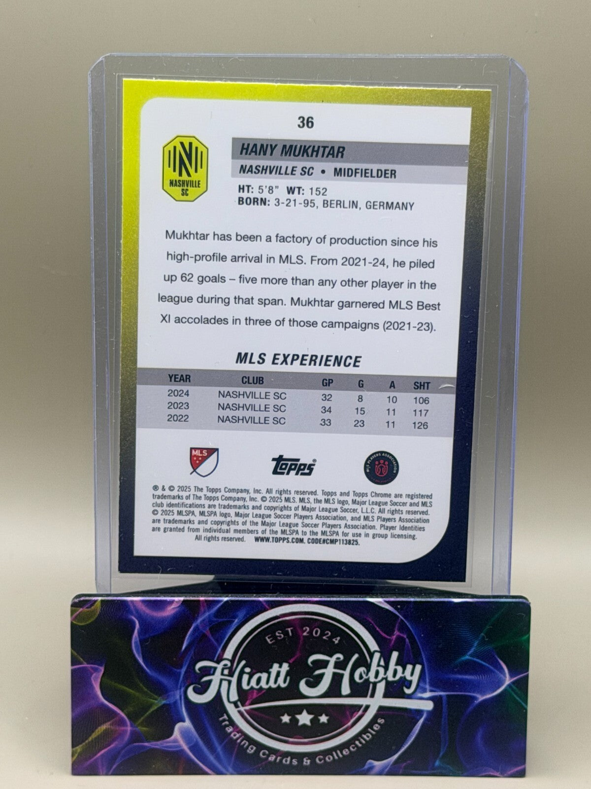 2025 Topps Chrome MLS Soccer - #36 Hany Mukhtar - Wave Refractor