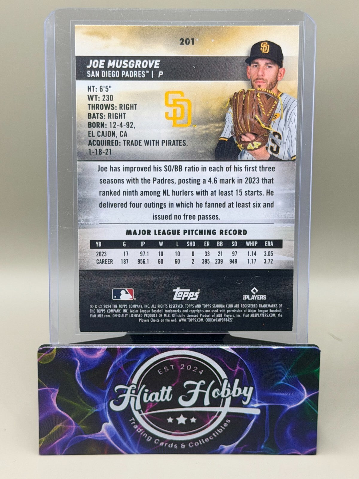 2024 Topps Stadium Club - #201 Joe Musgrove