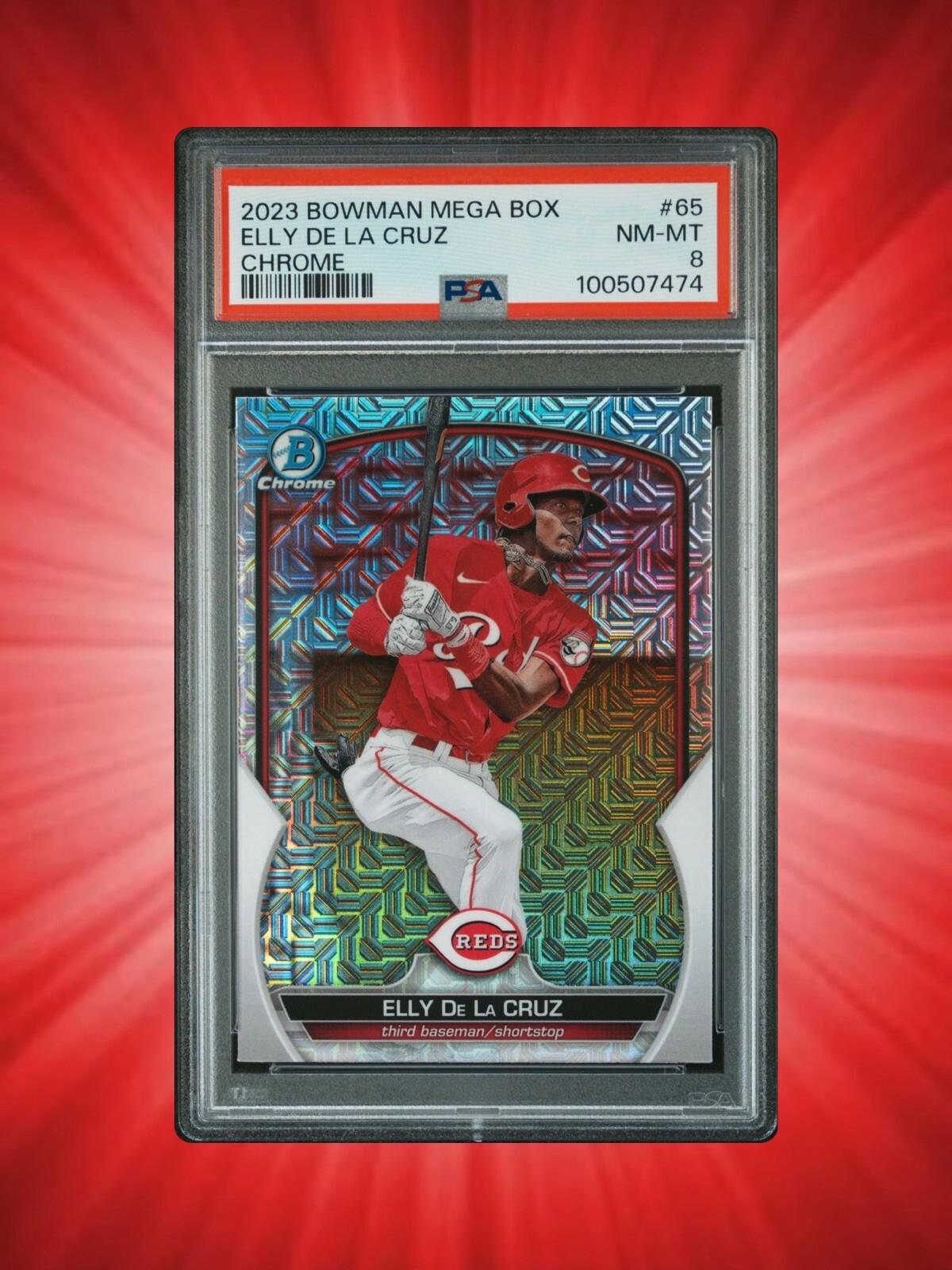 2023 Bowman Chrome Mojo Refractor #BCP-65 Elly De La Cruz (RC) - PSA 8