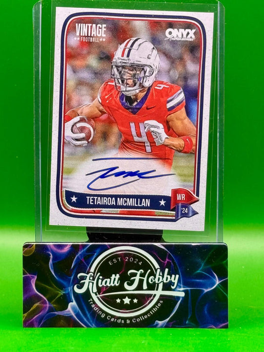 2024 Onyx Vintage Football - Tetairoa McMillan #VATEMC - Auto