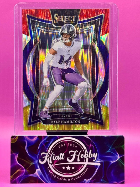 2024 Panini Select Football - Kyle Hamilton #78 - Red & Yellow Shock Prizm