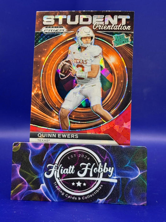 2024 Panini Prizm Draft Picks - Student Orientation #SO-QE Quinn Ewers - Red Ice