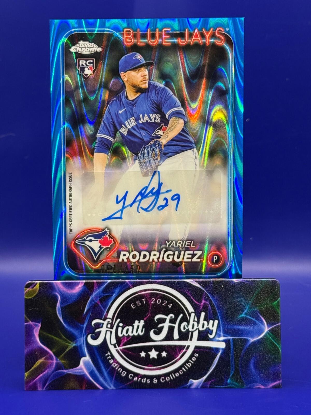 2024 Topps Chrome Update - Yariel Rodriguez #AC-YR - Blue RayWave Auto /150