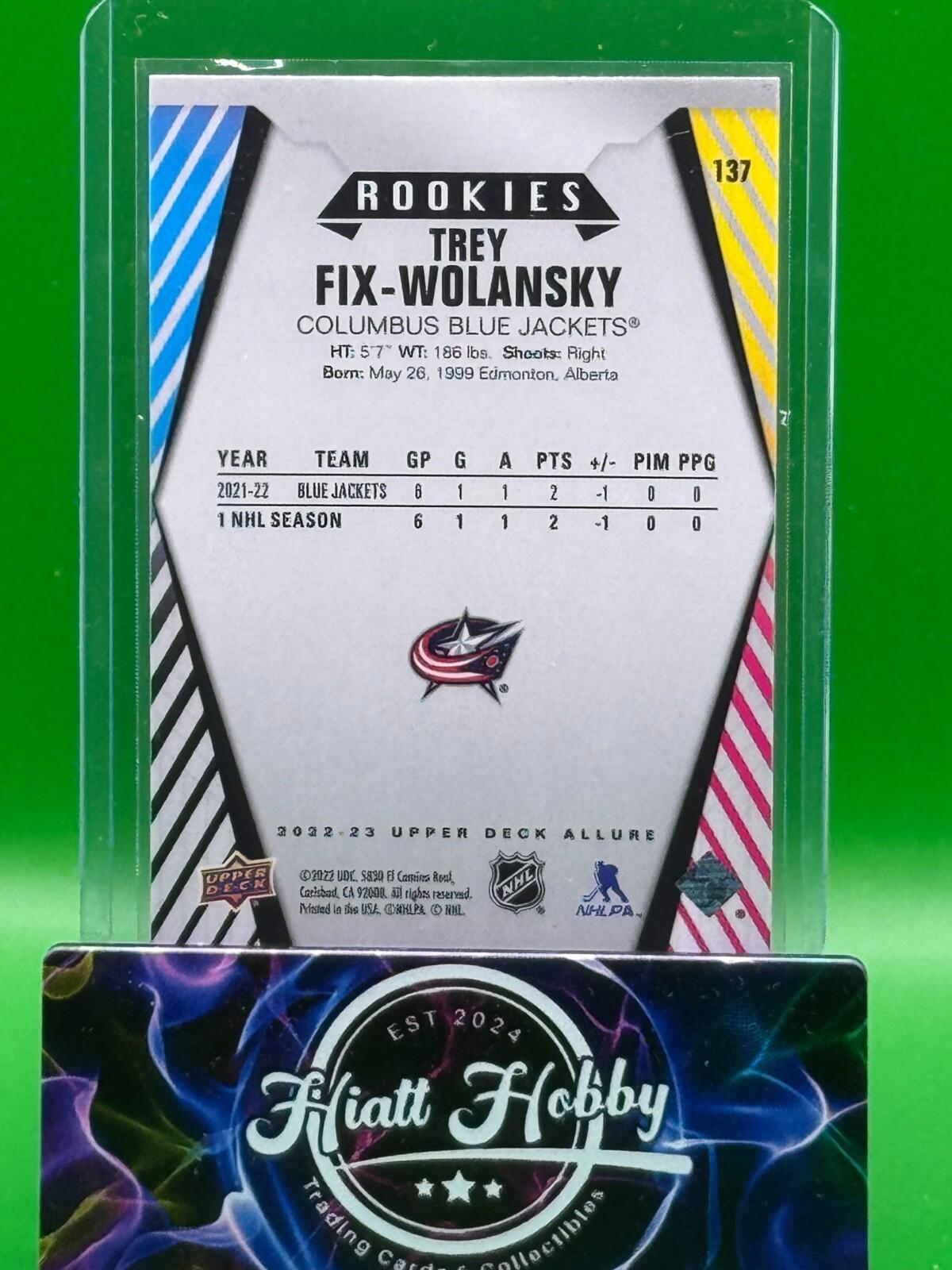 2022-23 Upper Deck Allure - Rookies Trey Fix-Wolansky #137 (RC)