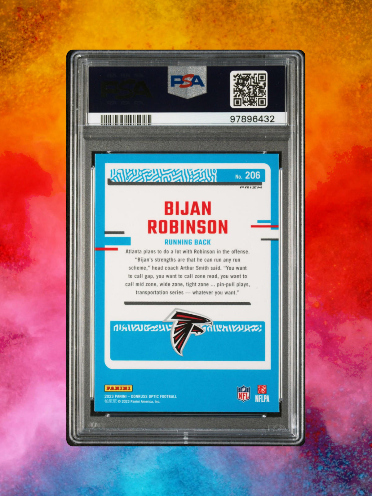 2023 Panini Donruss Optic - Rated Rookie #206 Bijan Robinson (RC) PSA 10