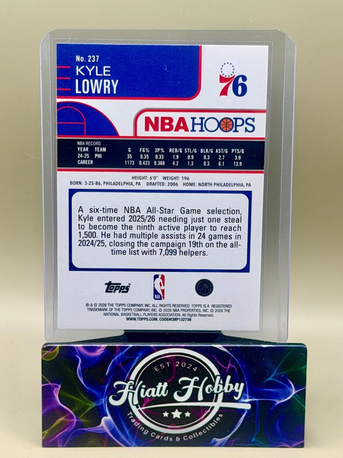 2025-26 NBA Hoops Basketball - #237 Kyle Lowry - Green Hoops