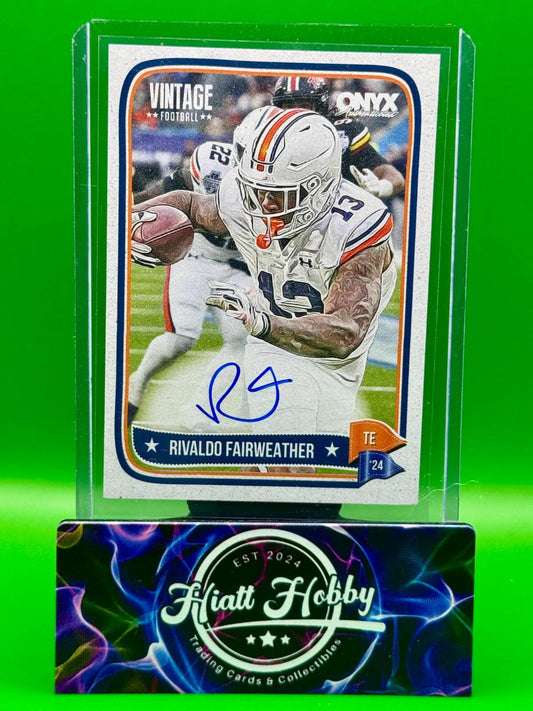 2024 Onyx Vintage Football - Rivaldo Fairweather #VARIFA - Auto (AU, RC)