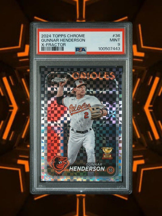 2024 Topps Chrome - Gunnar Henderson #36 X-Fractor - PSA 9