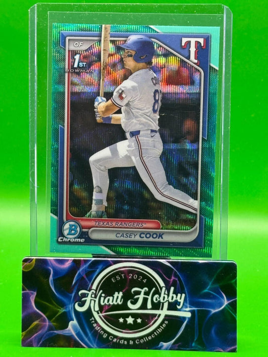 2024 Bowman Draft Chrome - Casey Cook #BDC-66 - Aqua Wave Refractor /125