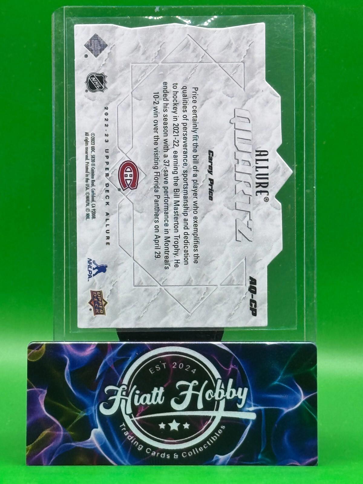 2022-23 Upper Deck Allure - Quartz Carey Price #AQ-CP