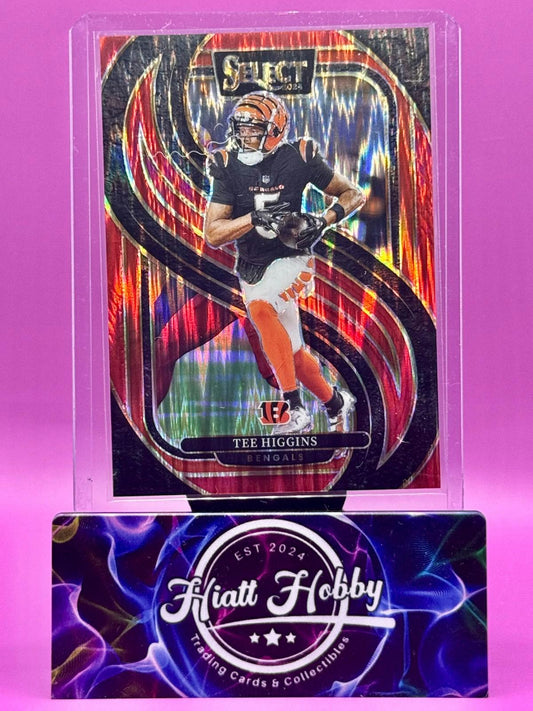 2024 Panini Select - Premier Level - Tee Higgins #193 - Red Shock Prizm /249