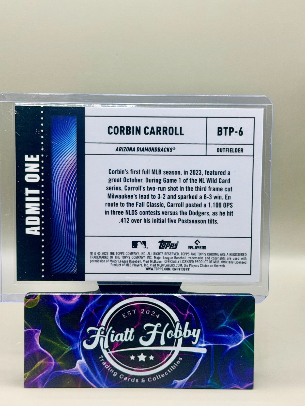 2026 Topps Chrome - #BTP-6 Corbin Carroll - Big Ticket Players