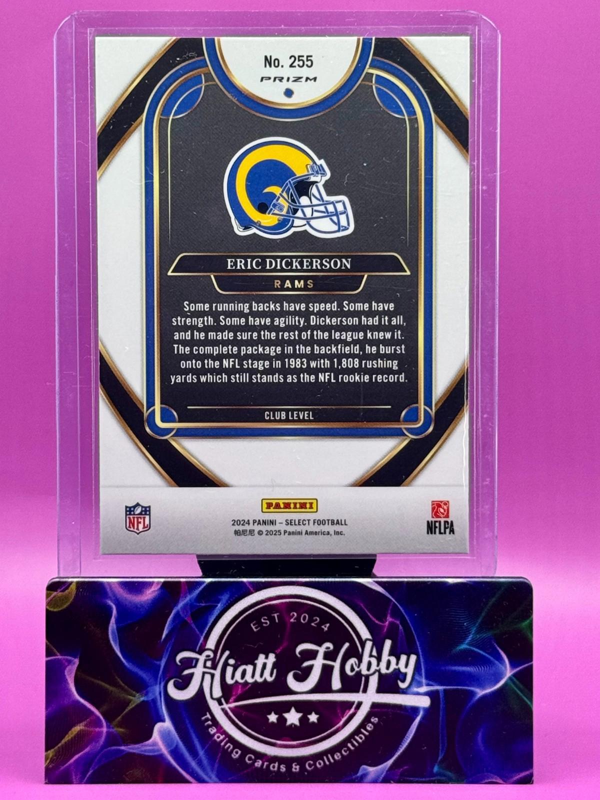 2024 Panini Select Football - Eric Dickerson #255 - Red & Yellow Shock Prizm