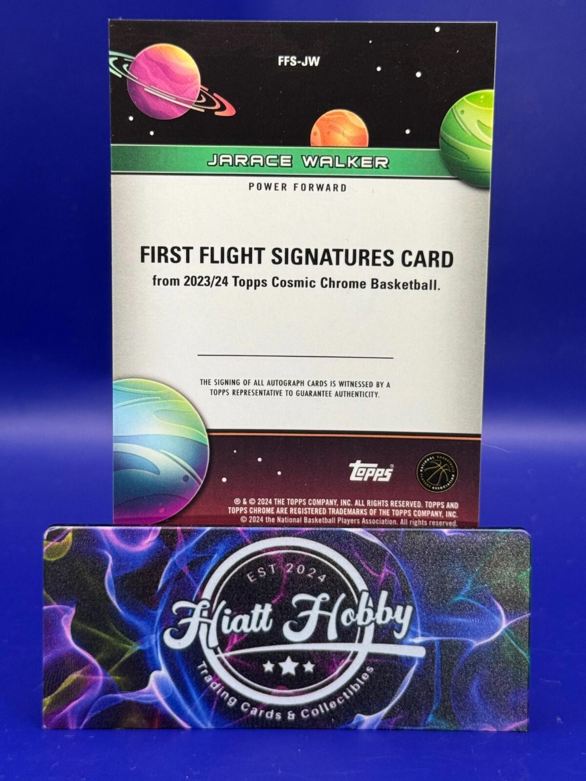 2023 Topps Chrome Cosmic - Jarace Walker #FFS-JW - First Flight Signature /75