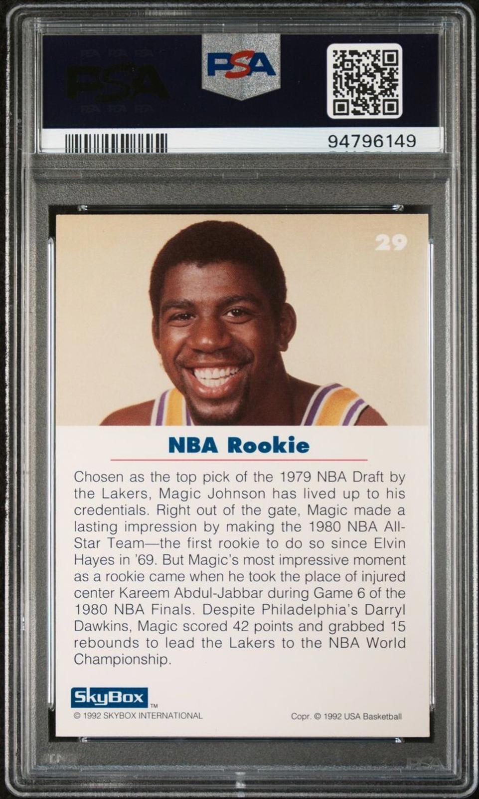 1992 Skybox USA - #29 Magic Johnson PSA 5