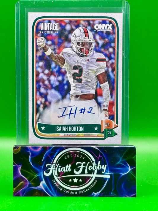 2024 Onyx Vintage Football - Isaiah Horton #VAISHO - Auto