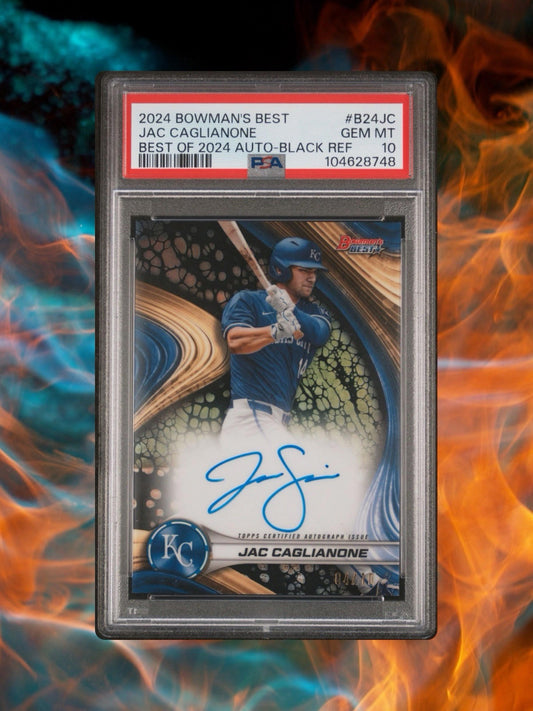 2024 Bowman's Best - Black Refractor Auto #B24-JC Jac Caglianone /10 - PSA 10