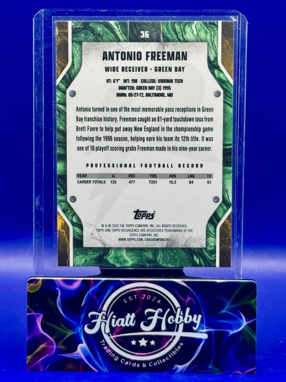 2024 Topps Resurgence - Antonio Freeman #36 - Sky Blue & Pink Shock