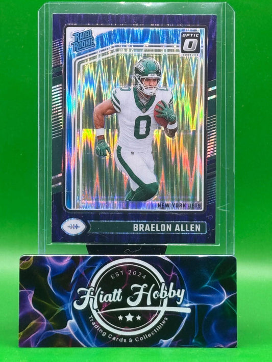 2024 Panini Donruss Optic - Braelon Allen #211 - Purple Shock Prizm (RC)