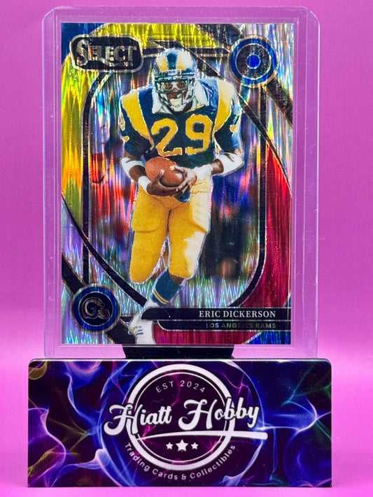 2024 Panini Select Football - Eric Dickerson #255 - Red & Yellow Shock Prizm