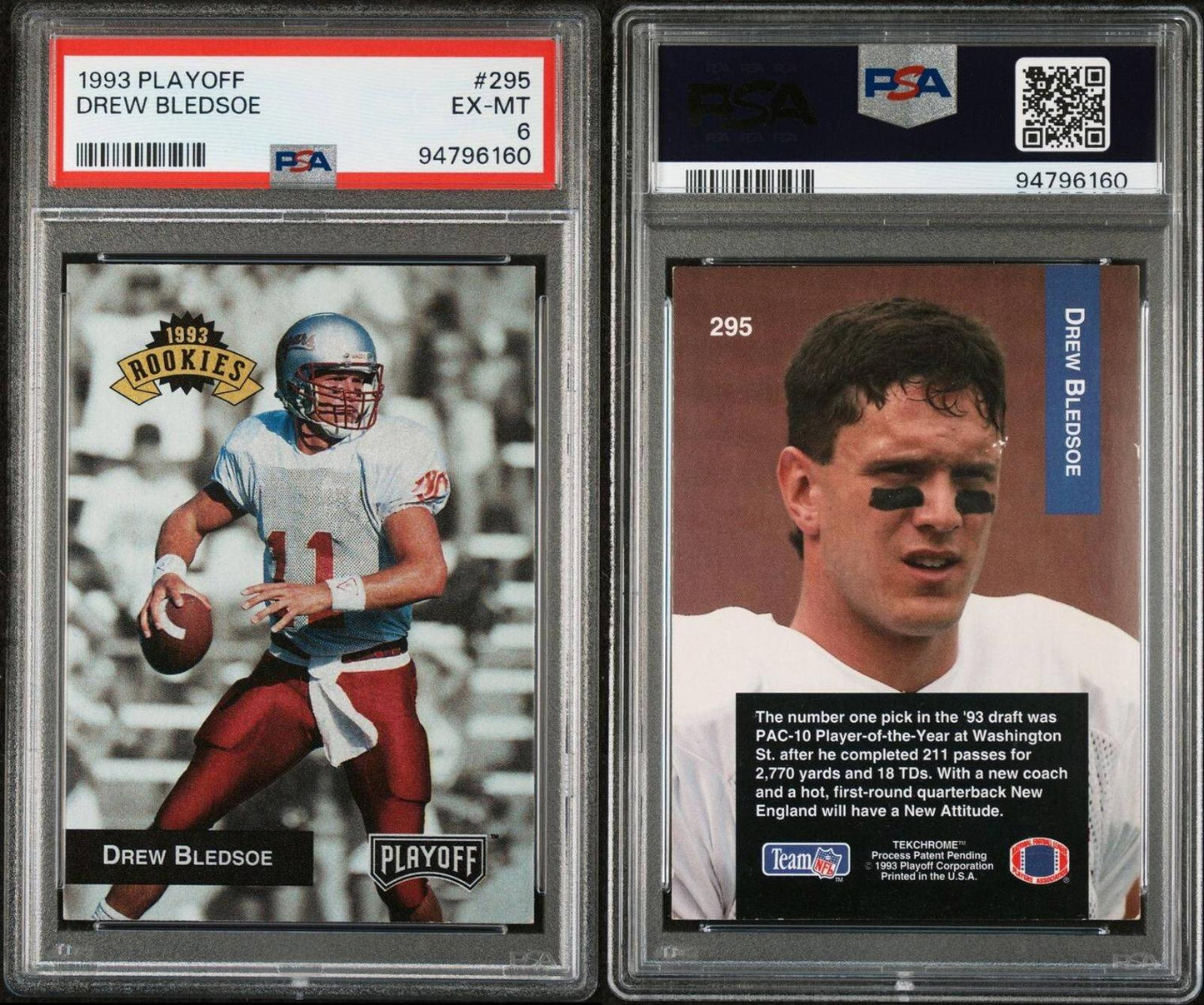 1993 Playoff Drew Bledsoe #295 PSA 6