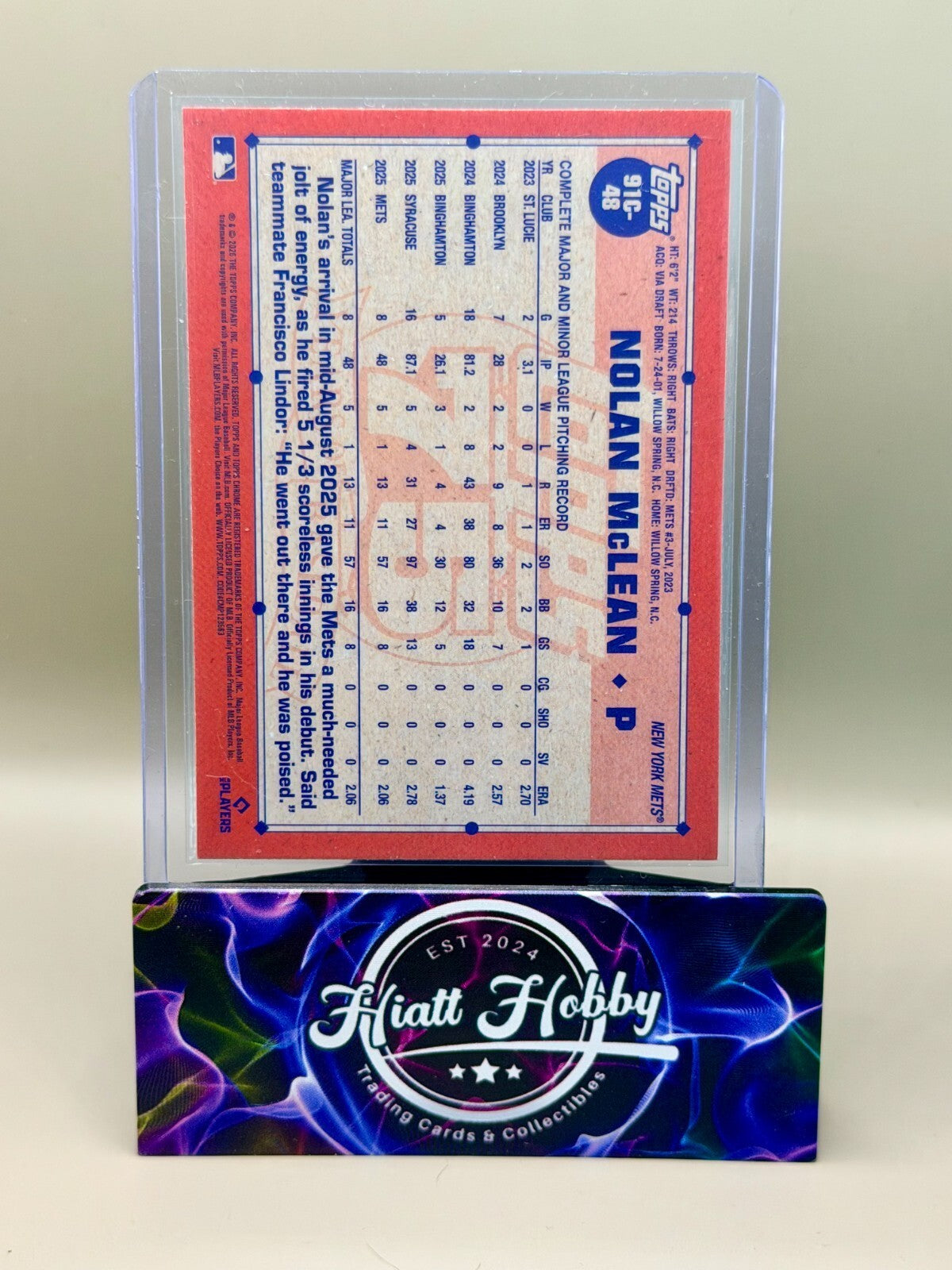 2026 Topps Series 1 - #91C-48 Nolan McLean - 1991 Topps Silver Pack Mojo (RC)