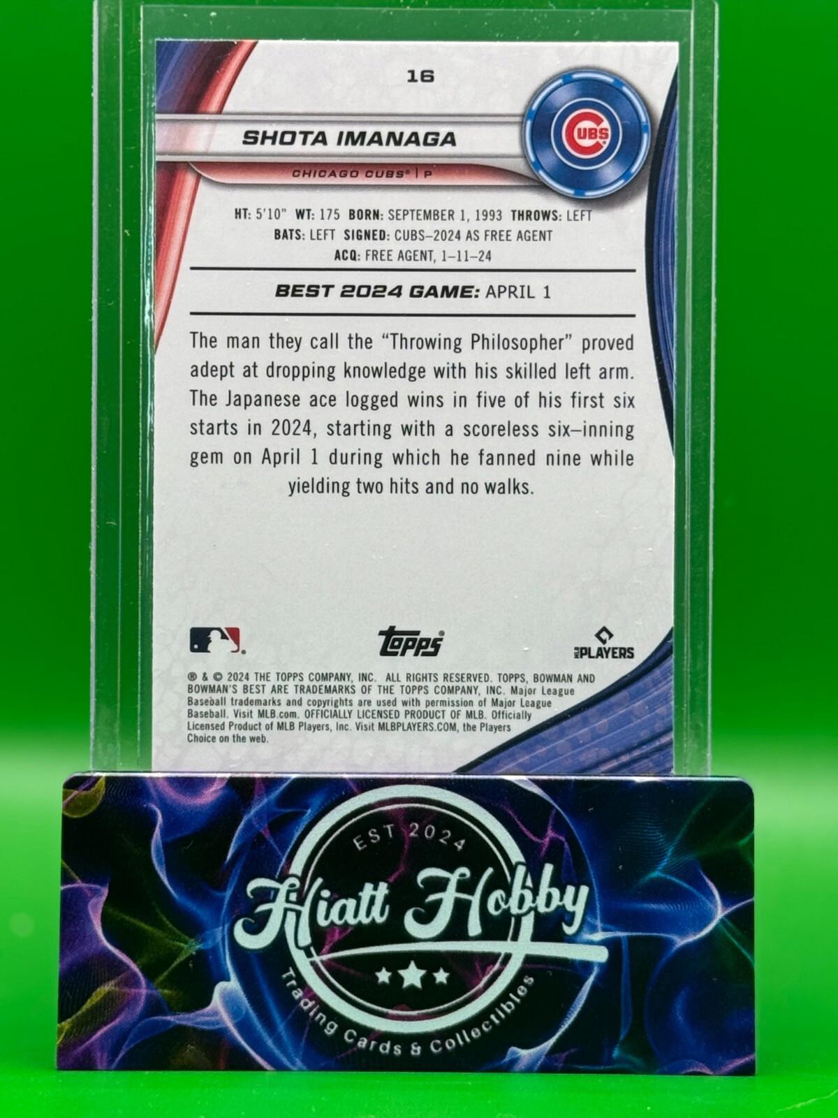2024 Bowman's Best - Shota Imanaga #16 - Wave Refractor
