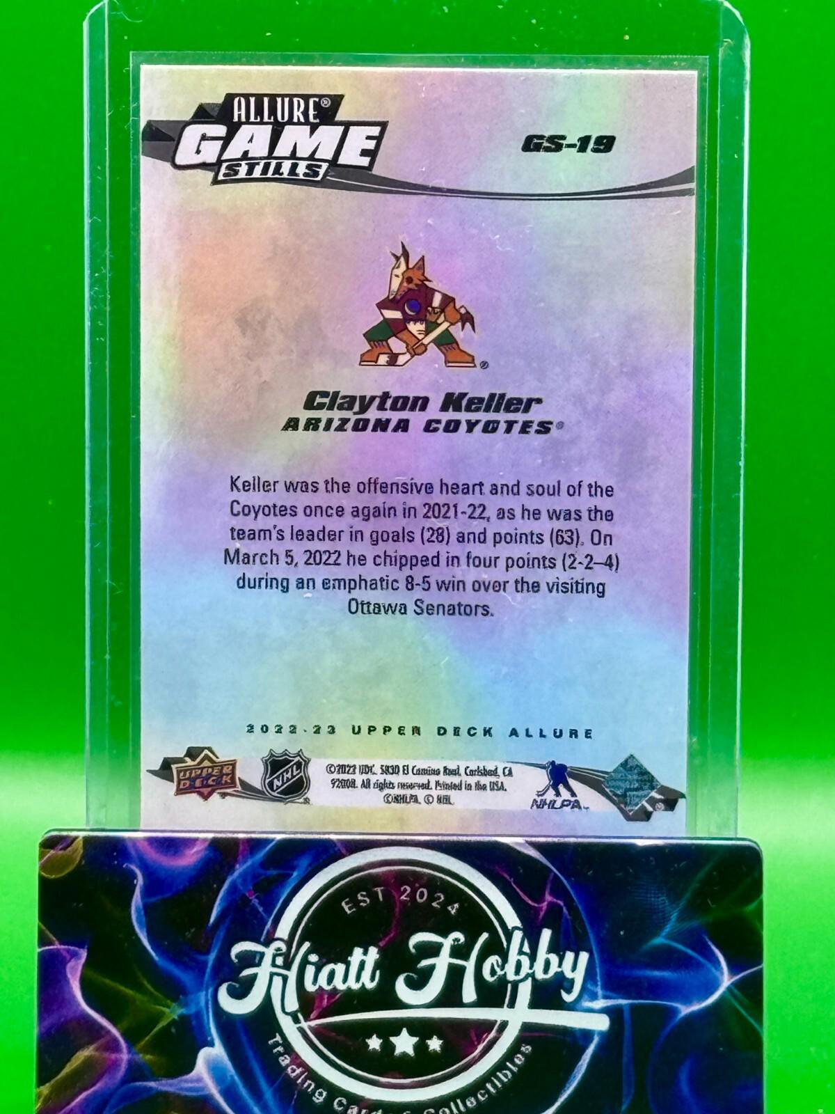 2022-23 Upper Deck Allure - Game Stills Clayton Keller #GS-19