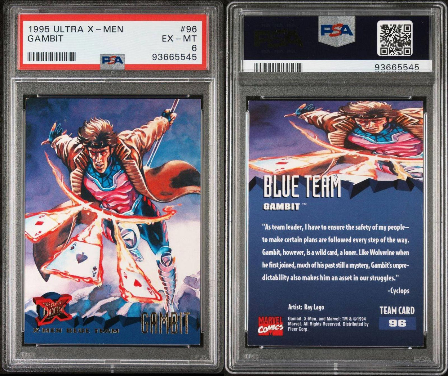 1995 Fleer Ultra X-Men Gambit #96 (EXCELLENT-MINT PSA 6)