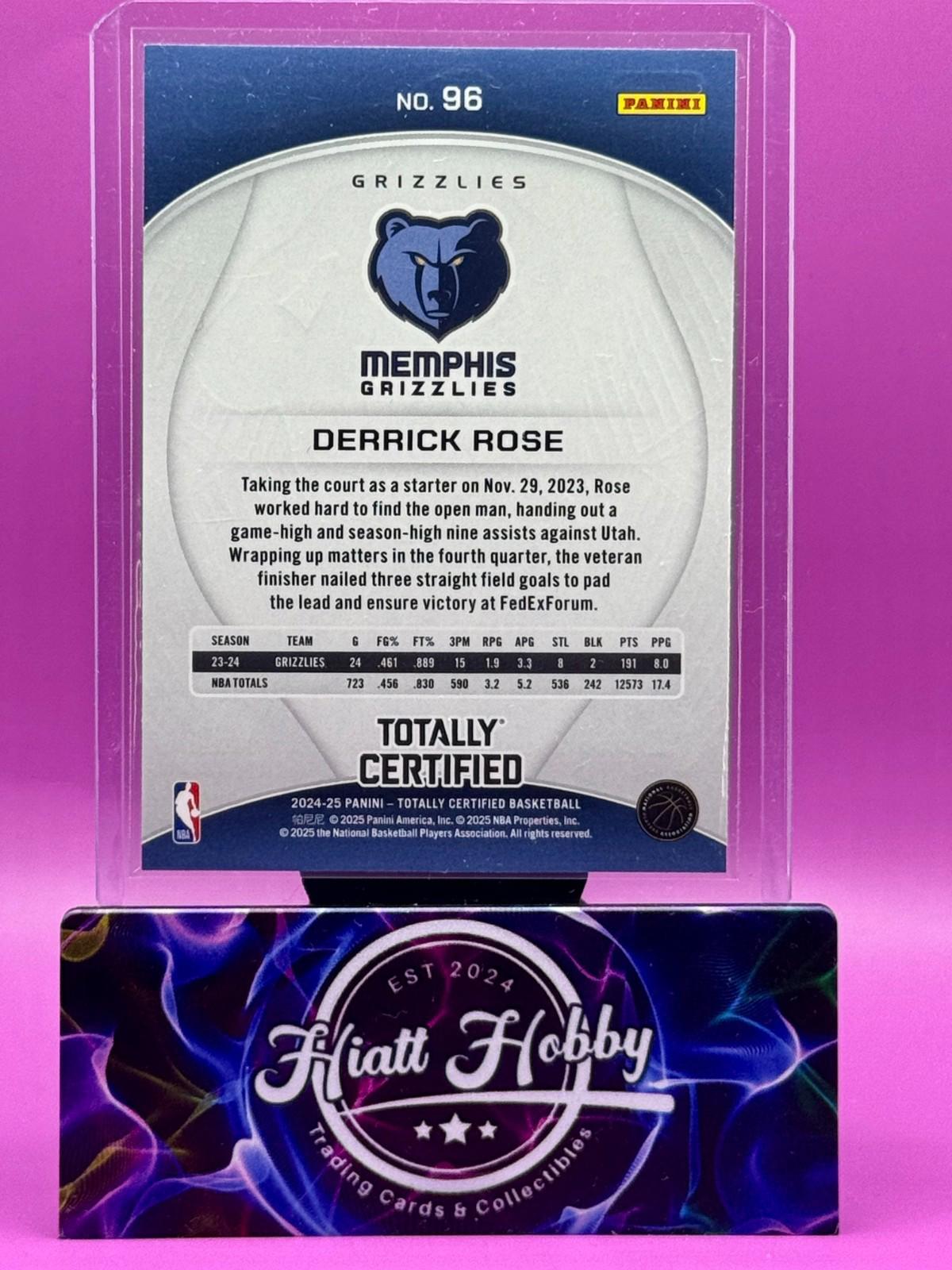 2024-25 Panini Total Certified - Derrick Rose #96 - Maroon Mirror