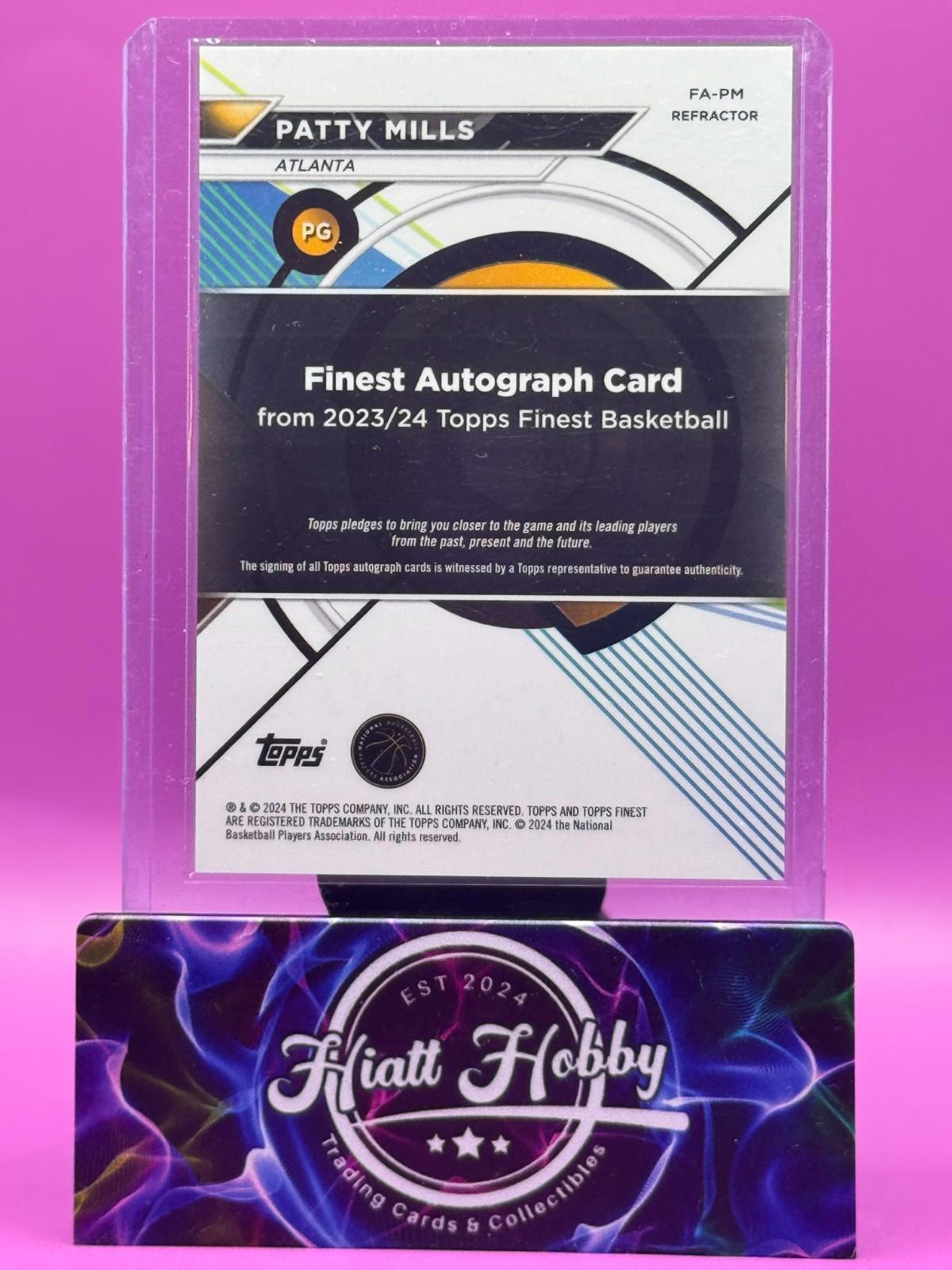 2023 Topps Finest Basketball - Patty Mills #FA-PM - Auto Refractor