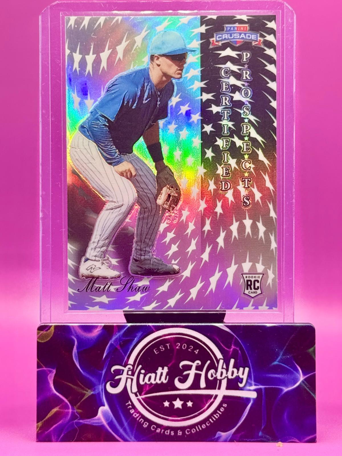 2025 Panini Crusade - Matt Shaw #29 - Certified Prospects (RC) - Silver Prizm