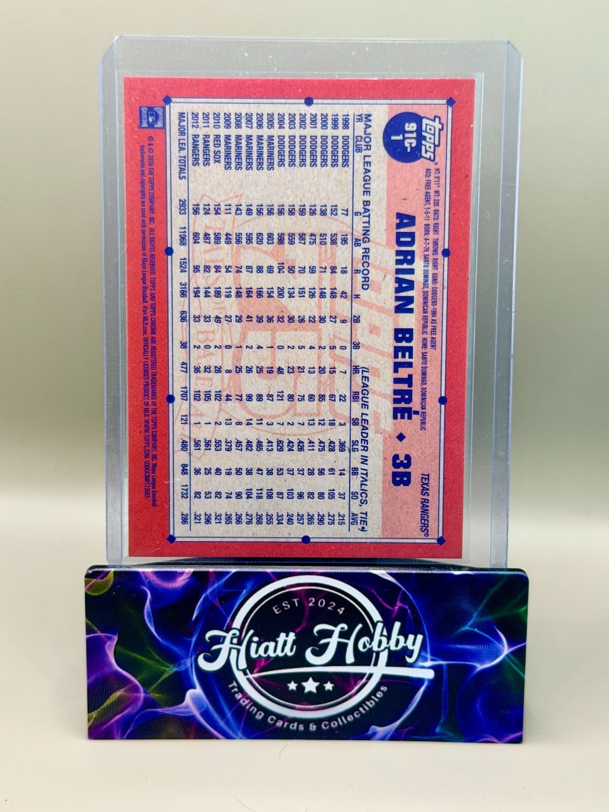 2026 Topps Series 1 - #91C-1 Adrian Beltre - 35th Anniversary - Mojo