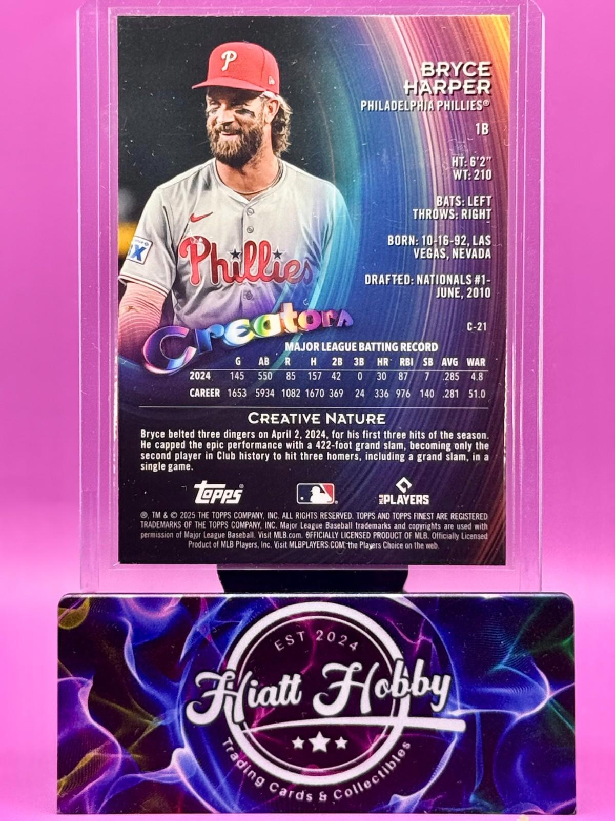 2025 Topps Finest - Bryce Harper #C-21 - Creators