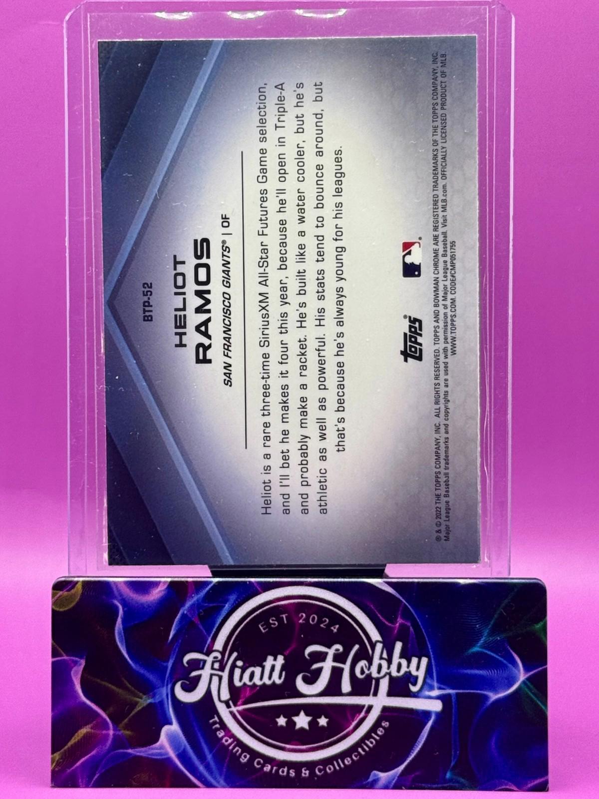 2022 Bowman - Chrome Bowman Scouts Top 100 Heliot Ramos #BTP-52 (RC)