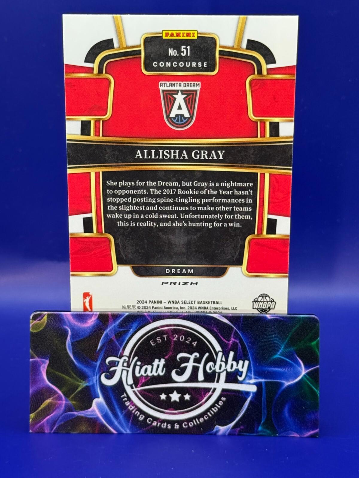 2024 Panini Select WNBA - Concourse #51 Allisha Gray - Silver Holo