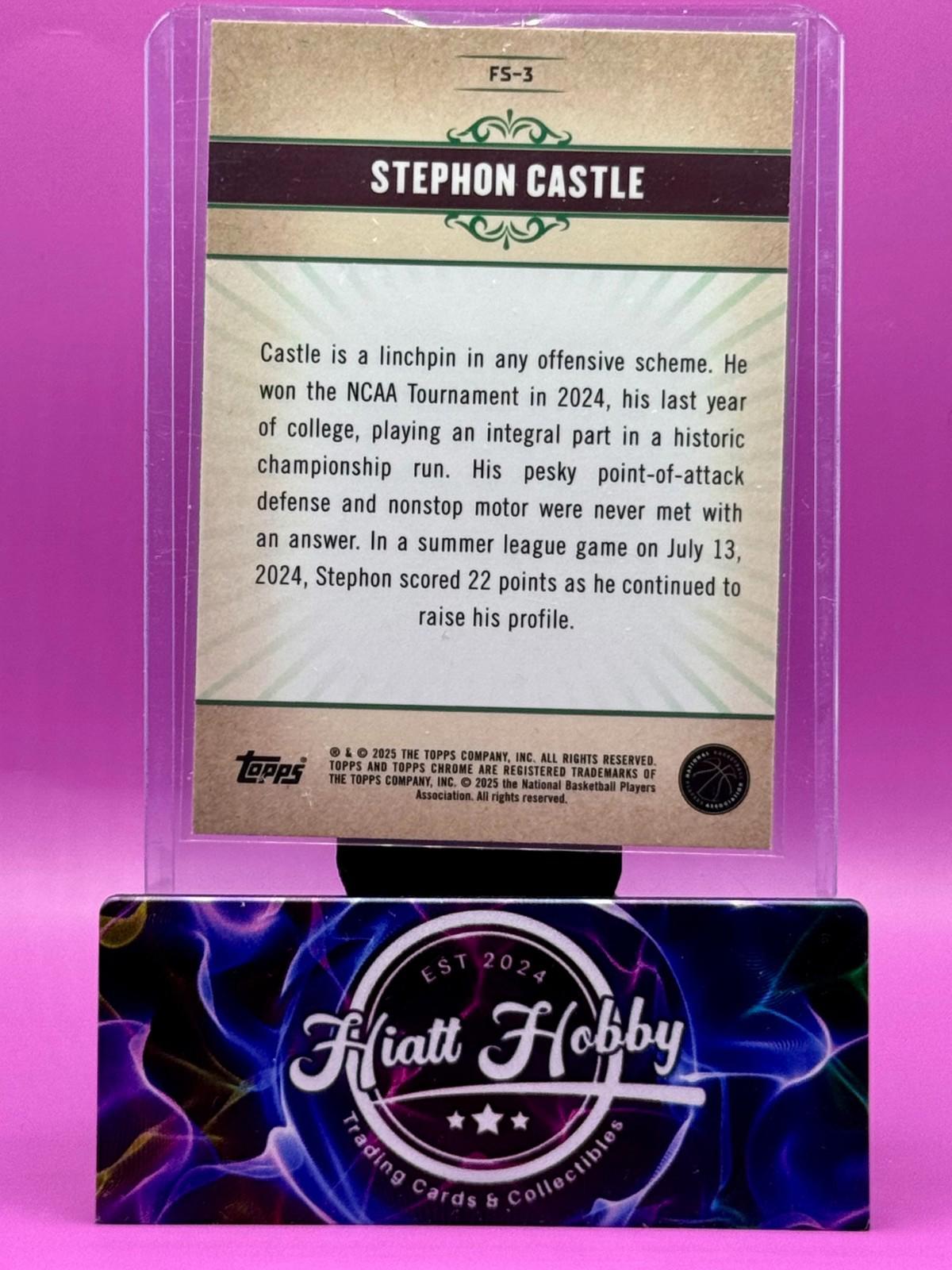 2024-25 Topps Chrome - Stephon Castle #FS-3 - Fresh Start (RC)