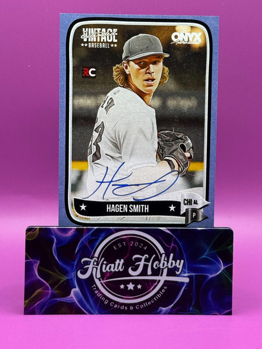 2024 Onyx Vintage Baseball - Hagen Smith #VAHASM - Blue Auto /25