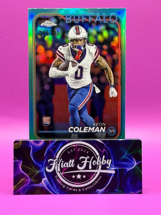 2024 Topps Chrome Football - Keyon Coleman #209 - Teal Refractor /199