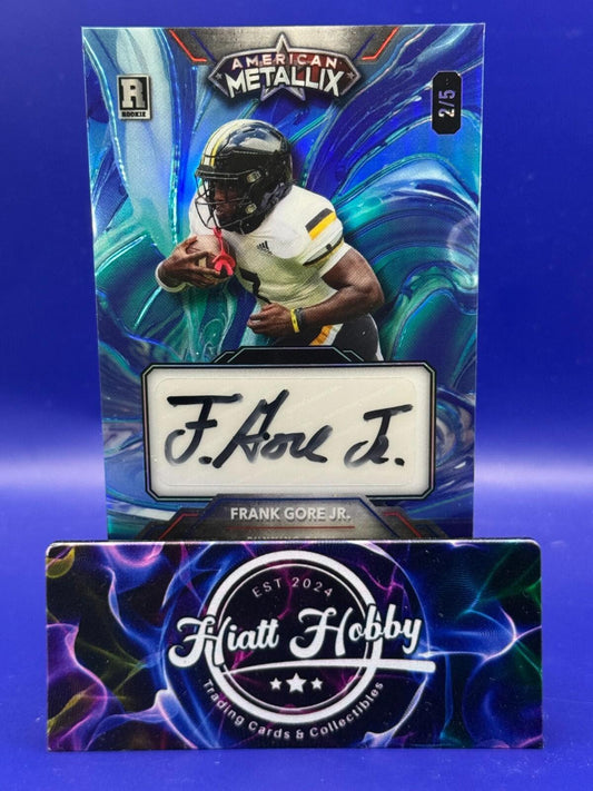 2023 Wild Card Metallix - Frank Gore Jr #WMP-FGA - Blue /5