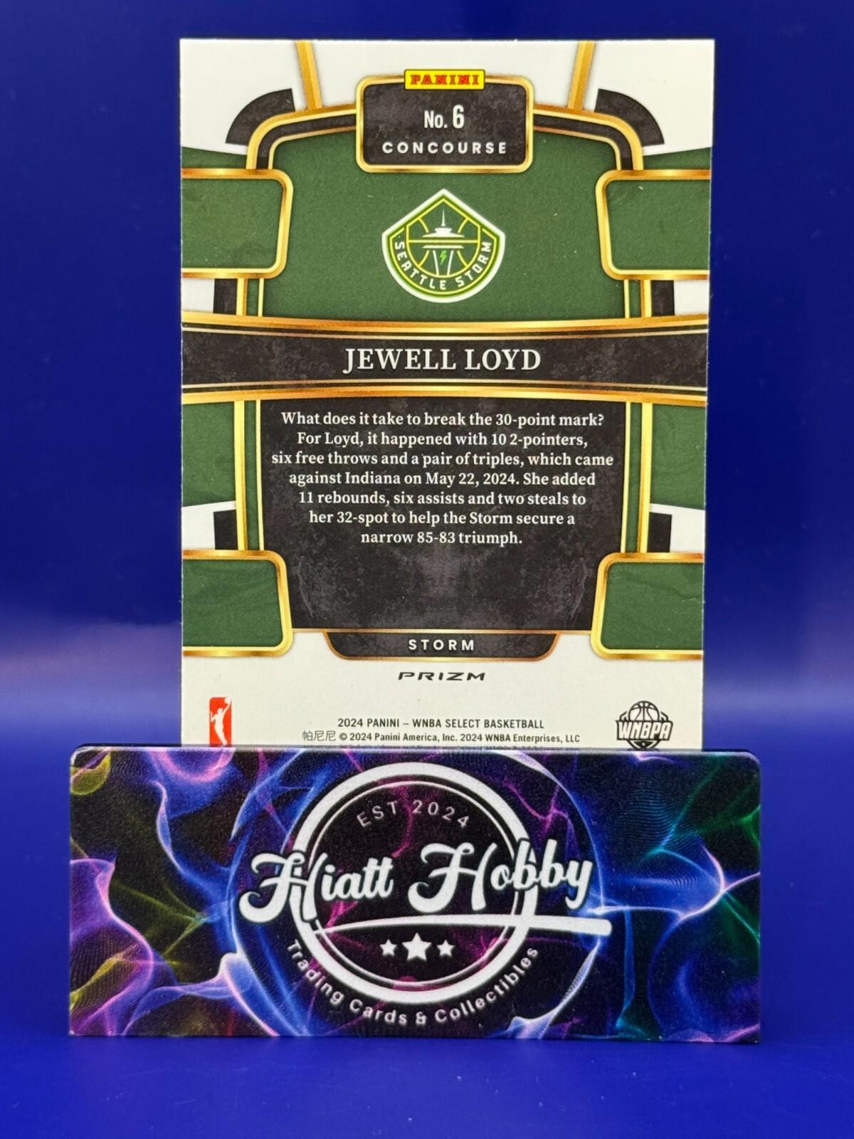 2024 Panini Select WNBA - Concourse #6 Jewell Loyd - Silver Holo
