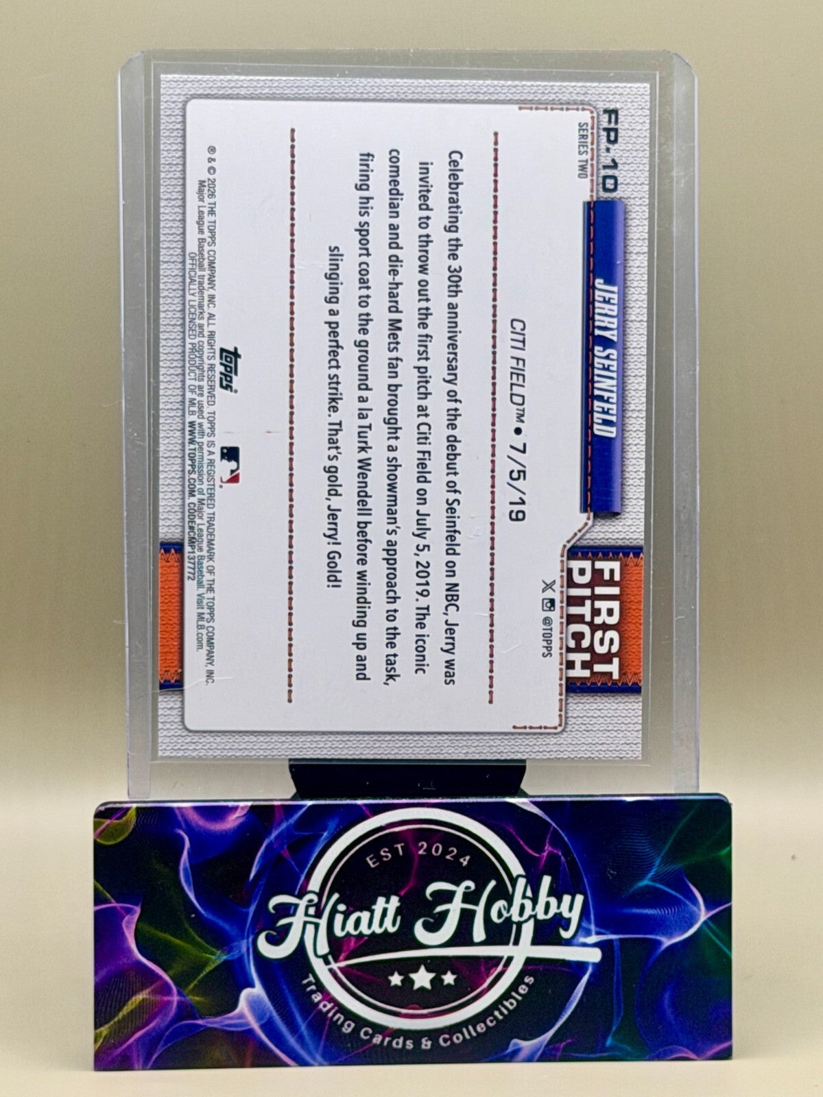2026 Topps Series Two - #FP-10 Jerry Seinfeld - First Pitch - Rainbow Foil
