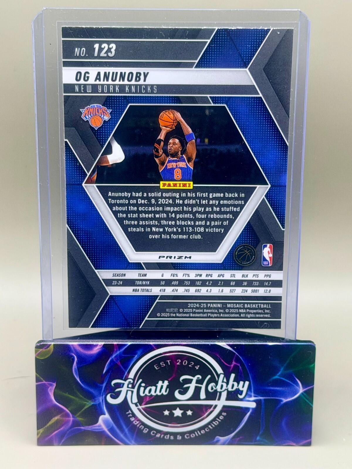 2024-25 Panini Mosaic Basketball - #123 OG Anunoby - Silver