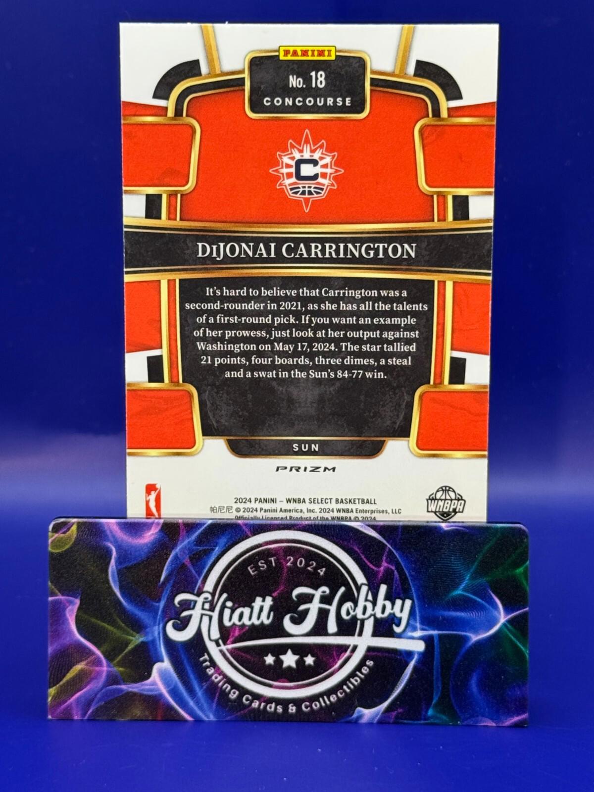 2024 Panini Select WNBA - Concourse #18 DiJonai Carrington - Silver Holo