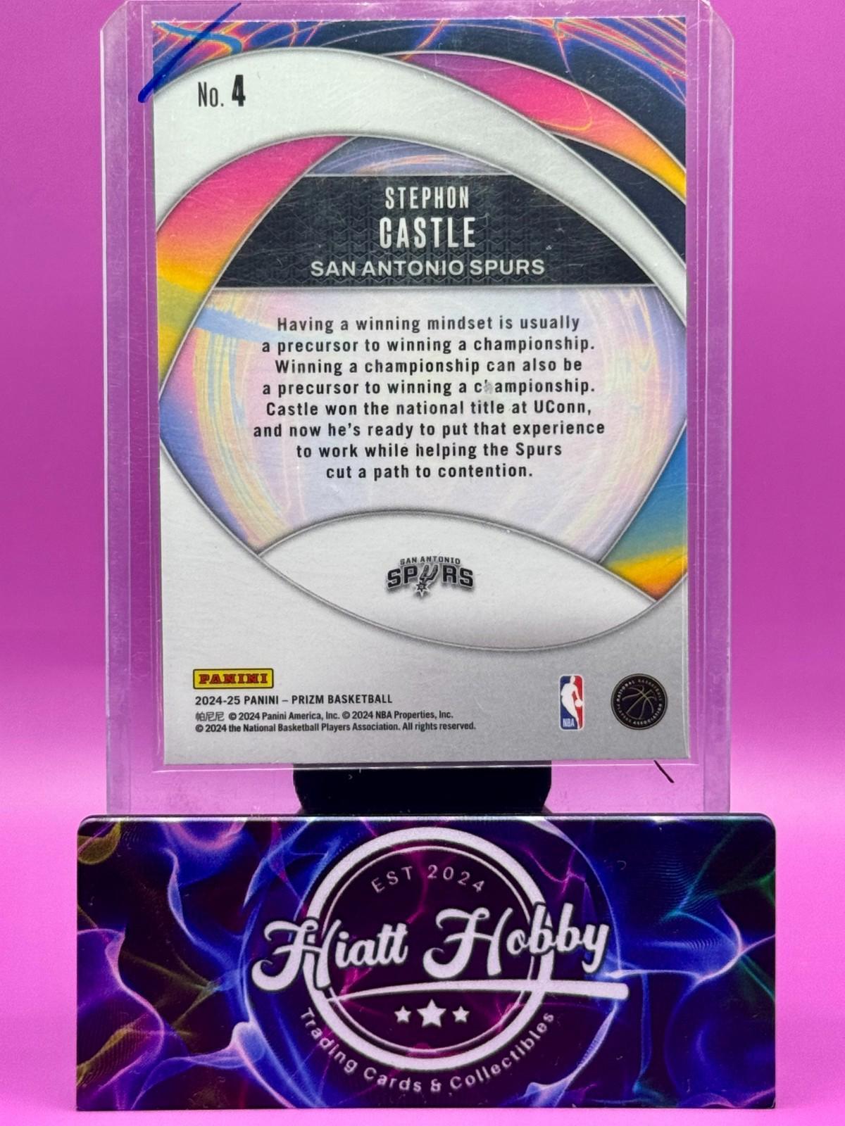 2024-25 Panini Prizm - Instant Impact Stephon Castle #4 (RC)