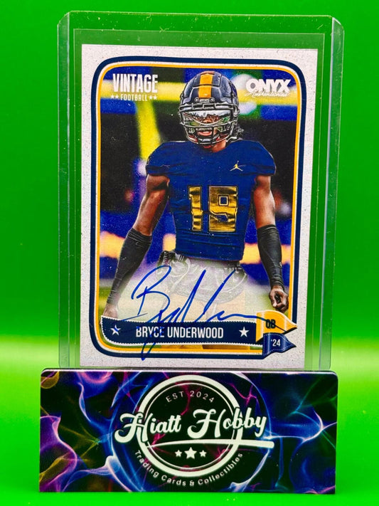 2024 Onyx Vintage Football - Bryce Underwood #VABRUN - Auto (AU,RC)