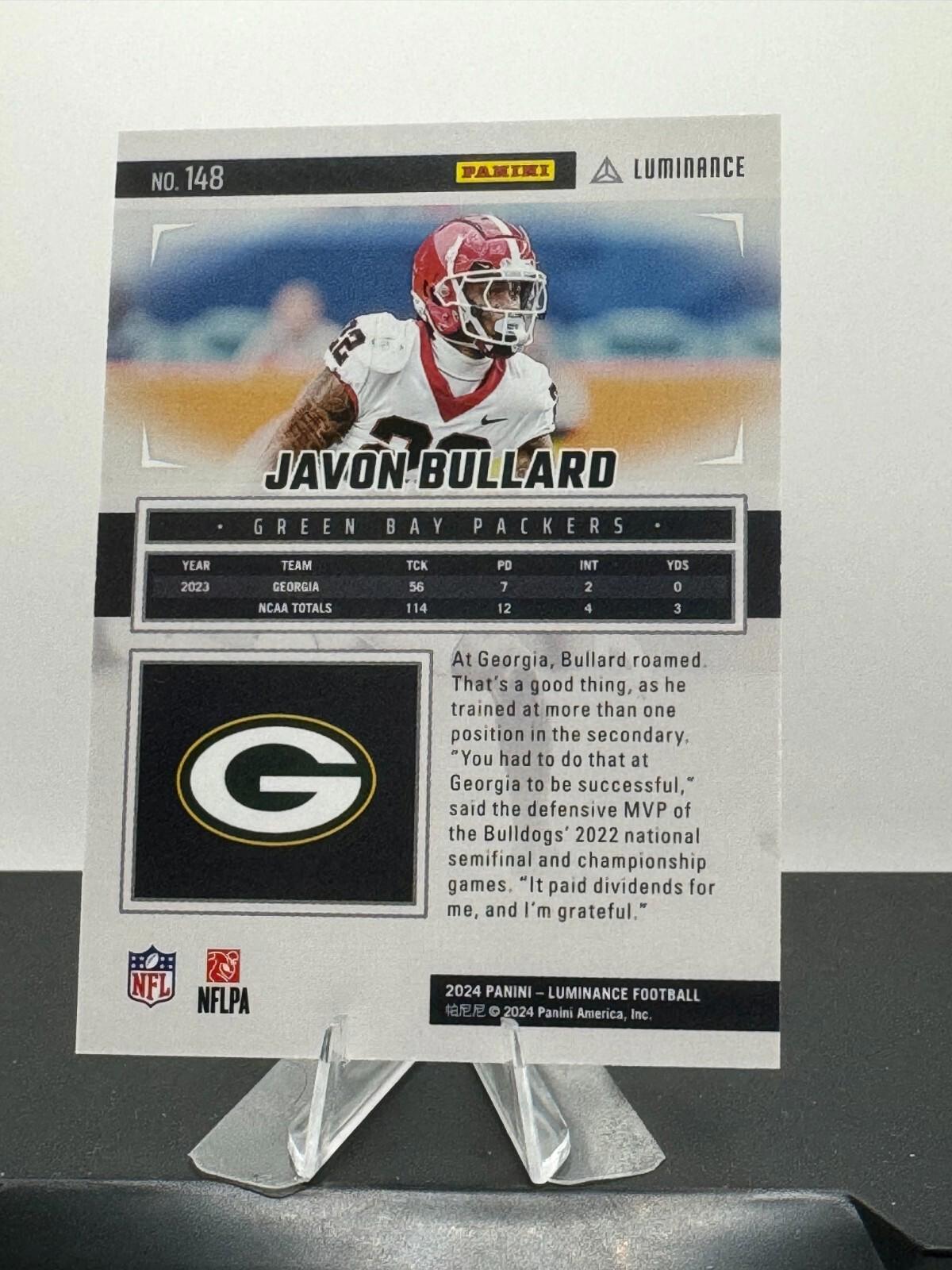 2024 PANINI LUMINANCE - JAVON BULLARD #148 - PURPLE PARALLEL /175