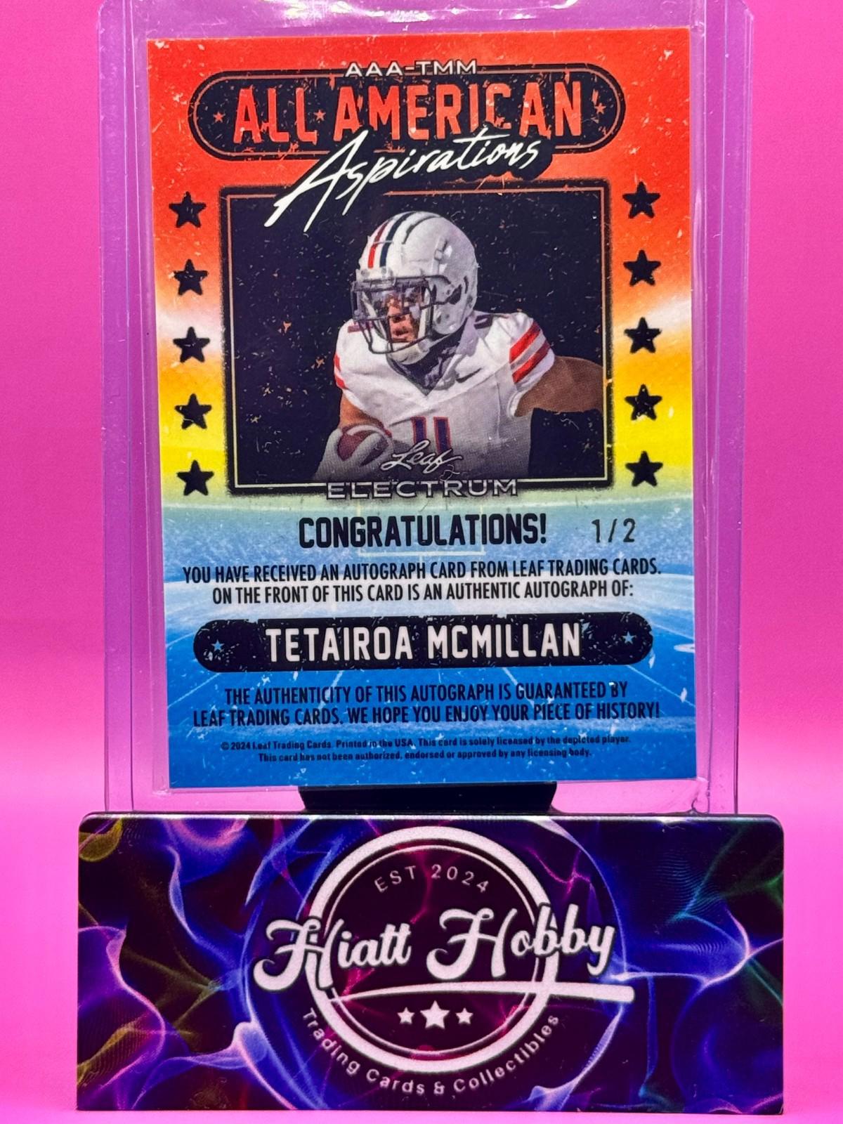 2024 Leaf Electrum - Tetairoa McMillan - All-American Aspirations Auto /2