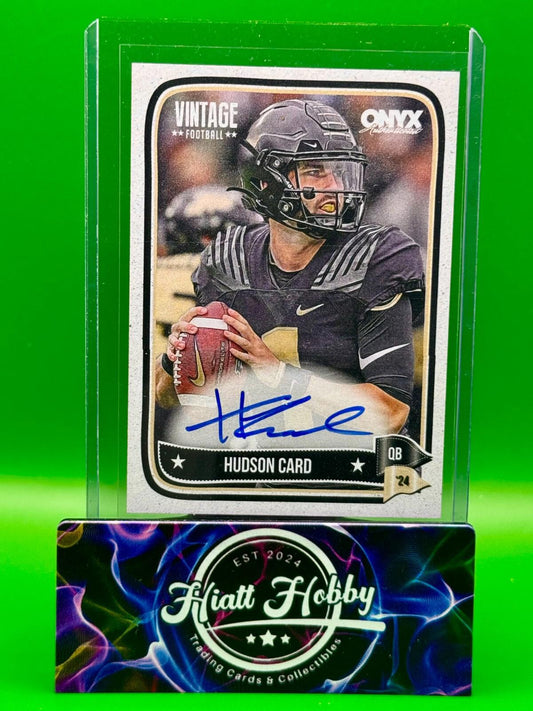 2024 Onyx Vintage Football - Hudson Card #VAHUCA - Auto (AU,RC)