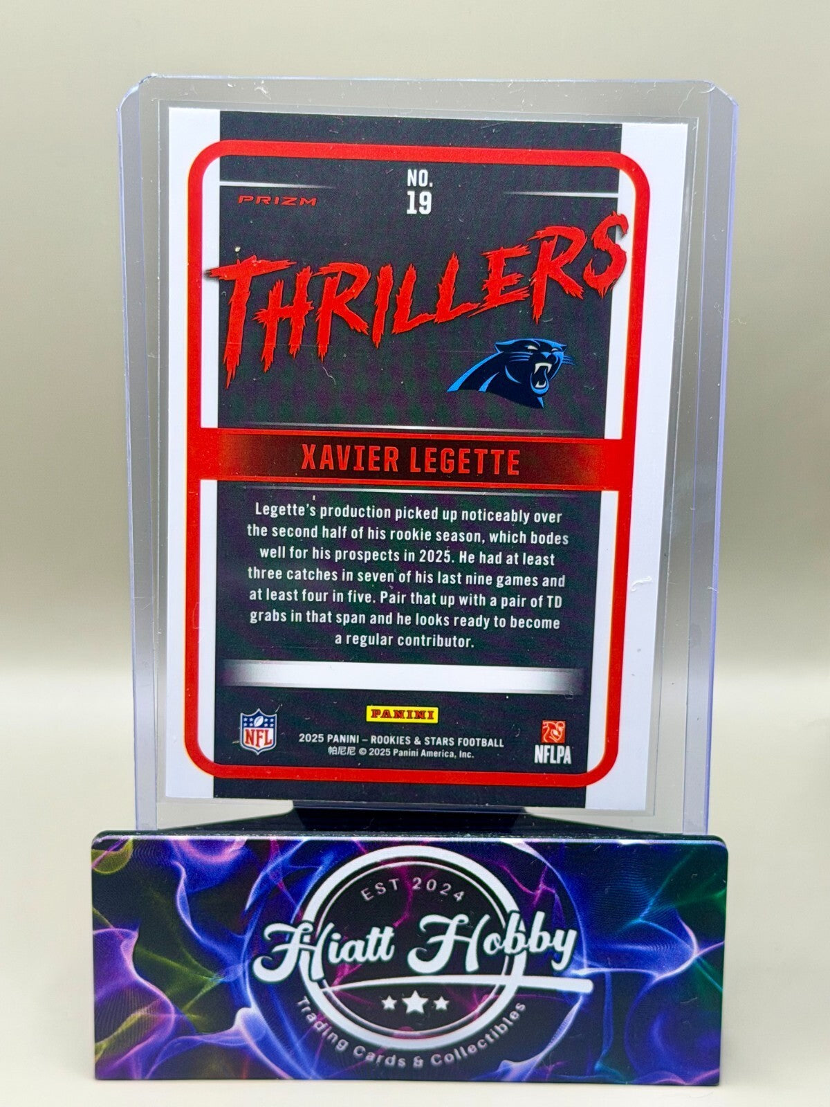 2025 Panini Rookies and Stars - #19 Xavier Legette - Thrillers - Laser